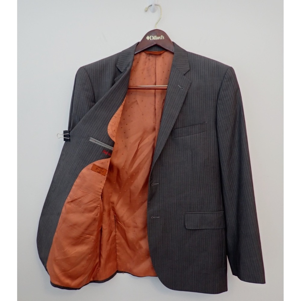 BARONI Prive Super 150s Suit 42R Blazer Jacket Sport Coat Dress Pants 32x30 Gray